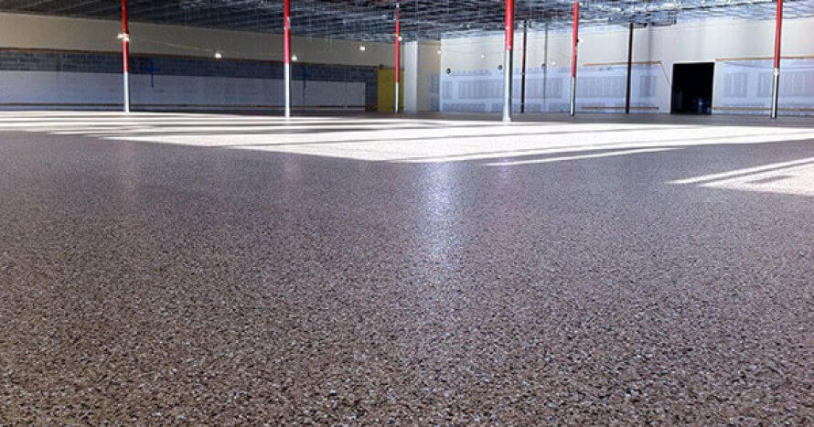 Ett färdiglagt epoxigolv